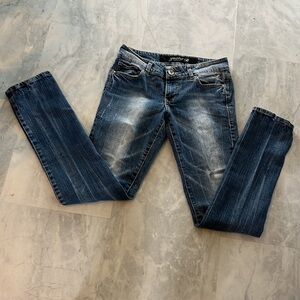 Grane  Jeans  blue jeans  denim
Medium / dark wash  blue faded whiskered Sz 5 jr